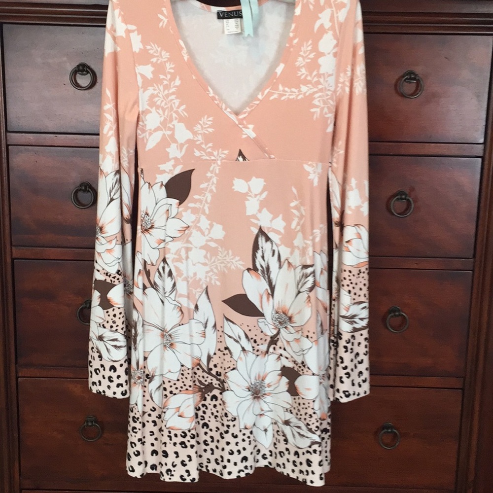 Pale pink patterned dress